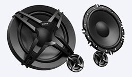 Sony Car Speaker XS-FB1621C 16 cm (6.5 inch) 2-Way Component Speakers (Black), Peak Power - 270W, RMS Power - 45W, Rated Power - 40W