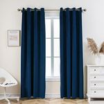 PLEASANT BOULEVARD | Velvet Curtains [2 Panels] Elegant Living Room Bedroom Window Drape Curtain, Grommet Eyelet Style (52 x 108in, Royal Blue)