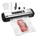 INKBIRD Vacuum Sealer Machine with Starter Kit & Bags, 80kPa Powerful Air Sealing Machine for Food Preservation with Dry/Moist/Vac Modes, Sous Vide, Built-in 11.8'' Cutter, Easy to Clean and Store