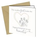 Sympathy Card for Pet Dog Cat Bereavement Condolence Sorry For Loss Death of pet dog cat The Smallest Feet#73