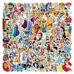 ADERN 100PCS Micke_y Mous Cartoon Stickers,Disne Princess Stickers,Waterproof Vinyl Cartoon Stickers Pack for Laptop Journal Scrapbook,Collant Enfant Sticker for Girls Adults Teens Kids