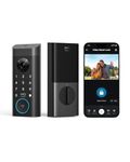 eufy Video Smart Lock E330, 3-in-1 Camera+Doorbell+Fingerprint Keyless Entry Door Lock, Smart Built-in Wi-Fi Deadbolt for Front Door, Auto Lock, App Remote Control, Easy Installation, No Monthly Fee