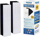 VEVA Premium 2 HEPA Filter with 8 Activated Carbon Pre Filters Compatible with Fellowes AeraMax Air Purifier 90, 100, 90/100, DX5 & DB5 9287001 9324001