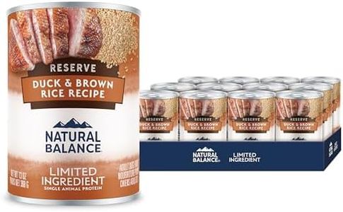 Natural Balance Limited Ingredient Adult Wet Canned Dog Food with Healthy Grains, Reserve Duck & Brown Rice Recipe, 13 Ounce (Pack of 12)