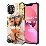 Custom Personalized Pictures/Photos Phone Case for iPhone 16 15 14 13 12 11 Pro Max Mini XR Xs x 7 8 6 Plus se 2,TPU+Leather Soft Phone case,Customized Gift of The Birthday,Mother's Day(1 Photos)