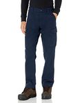 Carhartt Men's Rugged Flex Relaxed Fit Canvas Cargo Work Pant, Navy, 34W x 32L