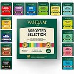 VAHDAM, Tea Variety Pack (15 Flavors, 15 Tea Bags) Gluten Free, Non GMO | Tea Sampler Gift Set - Black Tea, Green Tea, Oolong Tea, Chai Tea, Herbal Tea | Tea Bags Variety Pack | Gifts for Women & Men