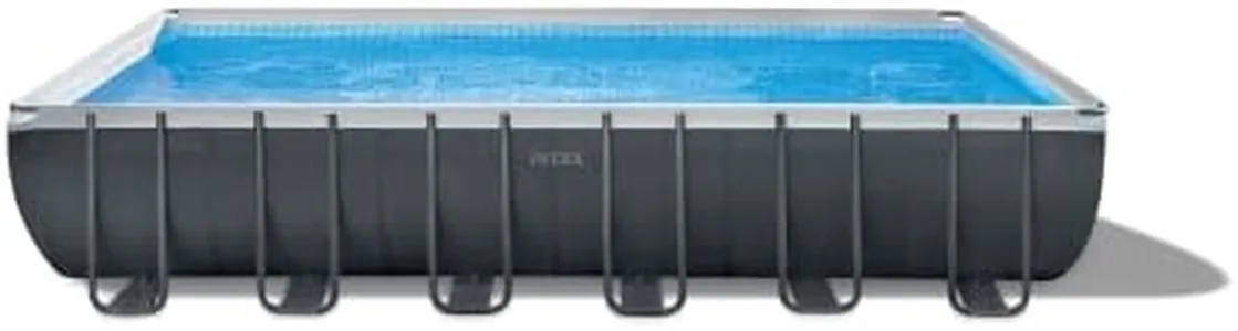 INTEX 26363EH Ultra XTR Deluxe Rectangular Above Ground Swimming Pool Set: 24ft x 12ft x 52in – Includes 2100 GPH Sand Filter Pump – Easy Assembly