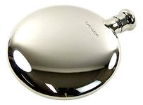 New Sterling Silver Hip Flask & Funnel Round/Circular Boxed