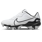 Nike Alpha Huarache 4 Keystone Little/Big Kids' Baseball Cleats (DJ6525-101, White/Anthracite/Black), White | Black, 1 Little Kid