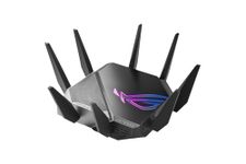 ASUS ROG Rapture GT-AXE11000 Tri-band WiFi 6E Gaming Router, New 6GHz Band, WAN Aggregation, 2.5G Port, Lifetime Free Internet Security, Mesh Wifi Support, 4 LAN Ports, VPN, Advanced Cooling System