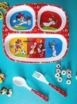 Servewell Melamine Rectangle Kids Set (Plate, Fork & Spoon) Mickey (Set of 3pcs)