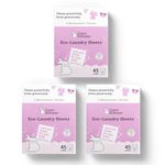 SuperBottoms Eco-Laundry Sheets Pack of 3 (45 Sheets each pack) |for Powerful Cleaning| Alternative to Power/Liquid Baby Detergent | Machine & Hand Wash | No Harsh Chemicals | Eco-friendly