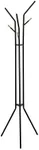 Proman Products Cali Tripod Freestanding Metal Coat Tree Rack with 6 Hooks for Entryway, Living Room, Bedroom, Office, Black