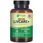 Advanced Livcare+ 60 Capsules | Added with Choline, Artichoke, Burdock Root, Dandelion Root, and 14 Other Active Ingredients | Liver Cleanse Detox and Repair for Men and Women by Prowise