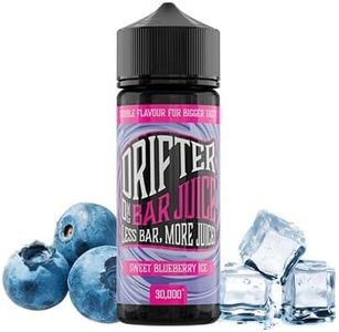 SWEET BLUEBERRY ICE 100ml Juice Sauz Drifter Bar - 50% VG / 50% PG - E-liquid sabor a jugosos arándanos con refrescante acabado helado - Eliquido para cigarrillos electrónicos Vaper Pod Mod Rda Rta