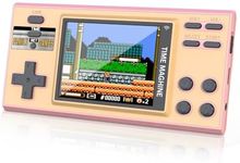 EASEGMER Kids Handheld Game with 200 Video Games for Kids, 16 Bit Games Travel Toys, 3 Inch Screen Pocket Game, Electronic Learning & Education Toys Game System, Gifts for Boys and Girls (Pink)