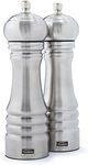 Trudeau Professional Stainless Steel 8 inch Pepper Mill/Salt Mill Set