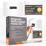 Magnetic Name Badge Holder Kit, 4" x3", 50 Pack, Clear Top For: IDs, Conventions, Exhibitors, and Events