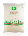 S Siddhagiri's SATVYK THE HEALTH re STORE Organic Khapli Wheat Flour (Set of 3-3kg) - Stoneground Khapli Atta | Easy to Digest Emmer Wheat Flour | Fiber Rich Whole Wheat Flour | Fresh Khapli Atta