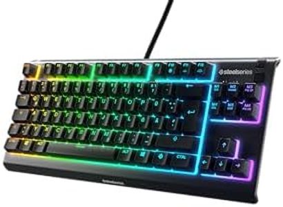 SteelSeries Apex 3 TKL - RGB Gaming-Tastatur - Kompakter Tenkeyless-Formfaktor - 8-Zonen-RGB-Beleuchtung - Deutsches (QWERTZ) Layout