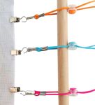 Sexyppl 24Pcs Cross Stitch Side Clips,Cross-Stitch Fabric Holders,High Elasticity Fabric Tension Embroidery clamp,Adjustable Fabric Fastening Clip, xl240322