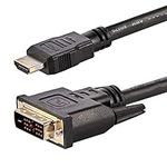 StarTech.com 6ft (1.8m) HDMI to DVI Cable, DVI-D to HDMI Display Cable (1920x1200p), 10 Pack, Black, 19 Pin HDMI to DVI-D Cable Adapter M/M, Digital Monitor Cable, DVI to HDMI Cord (HDMIDVIMM610PK)