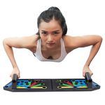 Strauss Multipurpose (12 in 1) function Push Up Board/Bars/Stand with Multiple Modes | Calisthenics,Gym and Excersing Equipment | Chest,Muscle,Triceps,Shoulders Workout | Both for Men and Women, Black