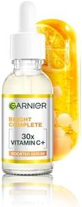 Garnier Skin Naturals, Bright Complete 30X Vitamin C Booster Face Serum, Increases Skin's Glow Instantly and Reduces Spots Overtime, with 2% Niacinamide + 0.5% Salicylic Acid, for Men & Women, 50 ml