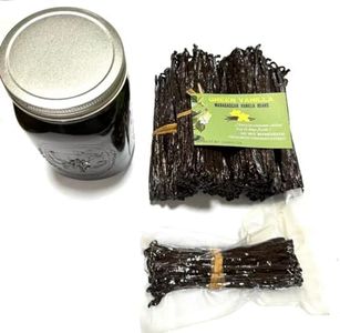 25 Organic Madagascar Vanilla Beans- NON- GMO For Brewing and Making Homemade Extract 5-7" GRADE A