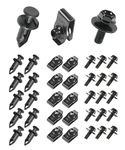 Zlirfy 35PCS Engine Under Cover Splash Shield Guard Body Bolts Screws,Bumper Fender Liner Push Retainer Fastener Rivet Clips,Bumper Clips Extruded U-Nuts Kit,Replacement for G35 G37 FX35 FX45