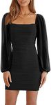 Ofenbuy Women's Mesh Long Sleeve Dr