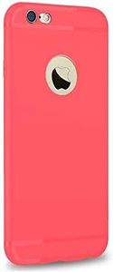 Enflamo Original Soft Silicone Slim Back Cover Case for Apple iPhone 6 & 6S (Red)