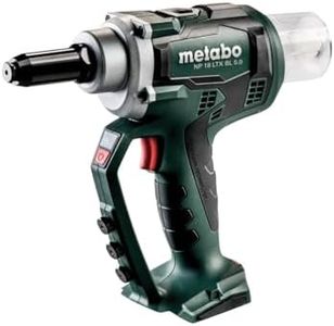 metabo NP 18 LTX BL 5.0 (619002840) Cordless Blind Rivet Gun 18V Li-Power in metaBOX 145 L, Green