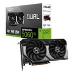 ASUS Dual GeForce RTX 5060 Ti 16GB GDDR7 OC Edition (PCIe 5.0, 16GB GDDR7, DLSS 4, HDMI 2.1b, DisplayPort 2.1b, 2.5-Slot Design, Axial-tech Fan Design, 0dB Technology, and More)
