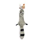 BarkButler x Fofos Skinneez Stuffing Free Raccoon Squeaky Dog Toy,Grey|for Small-Large Dogs(5-30kg)|2 squeakers|Super Soft Fabric|for All Breeds|Chew,Tug,Fetch