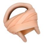 (1 Pack) - Splaqua Swimming Nose Clip with String - Comfortable Soft Latex Plugs for Kids and Adults - Neutral Beige