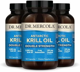 Dr. Mercola Antarctic Krill Oil Double Strength - 2,000 mg - Omega-3 Supplement with EPA & DHA - Supports Brain, Heart, Joint & Immune Health - GMO-Free & Gluten-Free - 270 Capsules (90 Servings)
