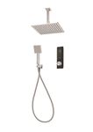 Triton HOME Digital Mixer Shower - Square - 2 Outlet All-in-One Ceiling Fixed Head with Wall Holder (Pumped)