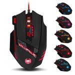 zelotes PC Gaming Mouse,9200DPI USB Computer Mouse,8 Programmable Buttons,Wired Gaming Mouse,Optical Ergonomic Mouse,PC Gaming Mice for Laptop,PC,Mac,Black