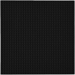 Strictly Briks Base per Costruzioni impilabile - Compatibile con Tutte Le Principali Marche - 25,4 x 25,4 cm - Nero
