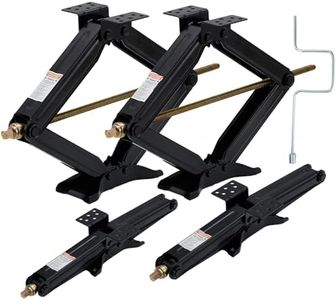 Set of 4 24" RV Stabilizer Jacks,7500LBS RV Trailer Stabilizer Jacks,Heavy Duty RV Leveling Jacks with Stable Base for Leveling & Stabilizering RV Travel Trailer Camper
