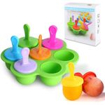 Ventdest Silicone Ice Lolly Moulds for Toddler and Baby, Colorful Kids Popsicle Mould with Sticks, BPA Free Food Grade Ice Pop Moulds, Small Ice Lolly Maker for DIY Ice Cream