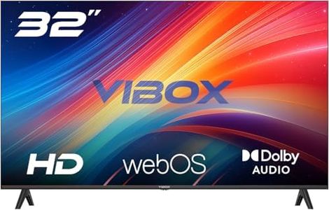 VIBOX HD 32 Pouces Smart TV | WebOS | HDR10 | 3X HDMI, 2X USB | Dolby Audio | Contrôle gestuel | Économe en Énergie pour Chambre, Cuisine ou Petits Espaces