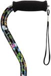 NOVA Medical Products Designer Walking Cane with Offset Handle, Lightweight Adjustable Walking Stick with Carrying Strap, “Butterfly” Design