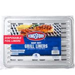 Kingsford Heavy Duty Disposable Grill Liners - Durable Aluminum Foil Grilling Liners, Protects Grill Grates - BBQ Grill Pans for Outdoor Grill, Cooking and Grilling Accessories, 16" x 11.75" - 4 Count