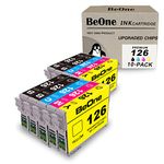 BeOne Remanufactured Ink Cartridge Replacement for Epson 126 T126 to Use with Workforce WF-3520 WF-3530 WF-3540 WF-7010 WF-7510 WF-7520, 60 435 520 545 630 633 635 645 840 845 (4BK 2C 2M 2Y) 10-Pack