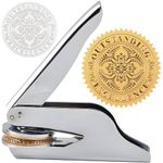 CRASPIRE Outstanding Embosser Stamp Library Custom 1.6in Non Stainless Steel Seal Hand Held Embossing Sealing Stamp Book Lovers Teacher Ex Libris Notary for Official Graduation Gift Envelopes Paper