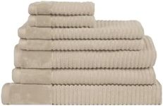 Jenny McLean Royal Excellency 600GSM 7PC Bath Linen Set 2 Bath-Towels+2 Hand-Towels+2 Face Towels+1 Bath Mat Plaster