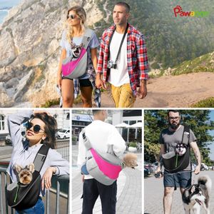 Pawaboo Dog Sling Carrier, Small – Black Pet Travel Bag